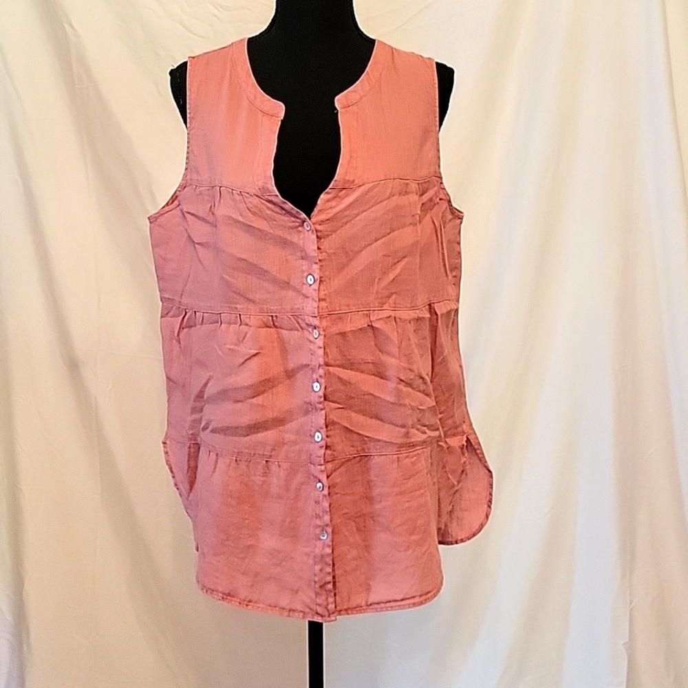 100% Linen sleeveless top